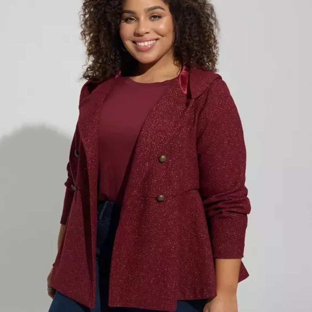 Game of Thrones Maroon Peplum Coat